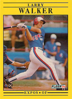 #250 Larry Walker - Montreal Expos - 1991 Fleer Baseball