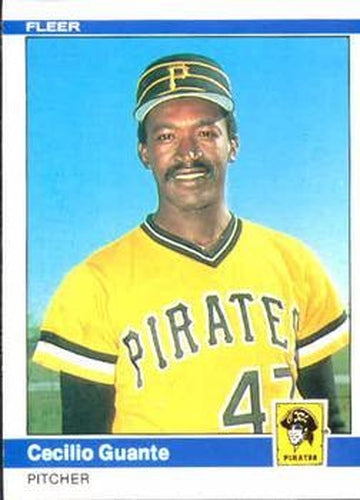 #250 Cecilio Guante - Pittsburgh Pirates - 1984 Fleer Baseball