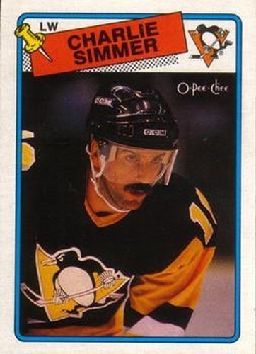 #250 Charlie Simmer - Pittsburgh Penguins - 1988-89 O-Pee-Chee Hockey