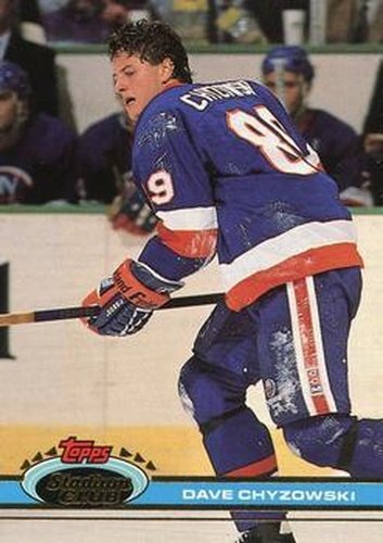 #250 Dave Chyzowski - New York Islanders - 1991-92 Stadium Club Hockey