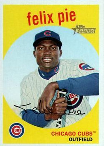 #250 Felix Pie - Chicago Cubs - 2008 Topps Heritage Baseball