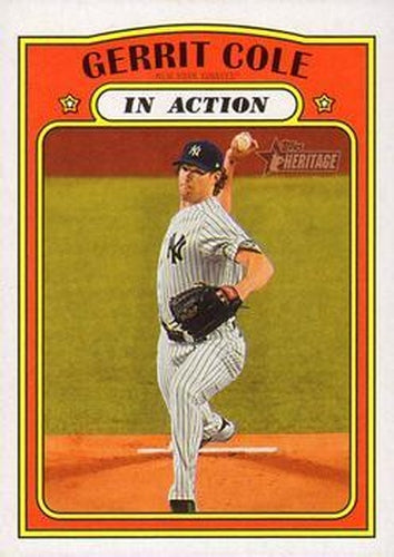 #250 Gerrit Cole - New York Yankees - 2021 Topps Heritage Baseball