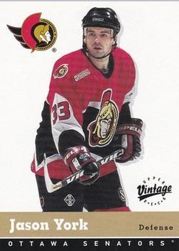 #250 Jason York - Ottawa Senators - 2000-01 Upper Deck Vintage Hockey