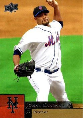 #250 Johan Santana - New York Mets - 2009 Upper Deck Baseball