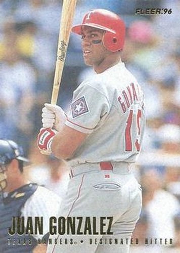 #250 Juan Gonzalez - Texas Rangers - 1996 Fleer Baseball
