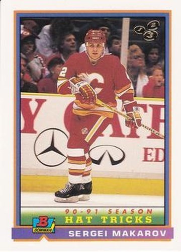 #250 Sergei Makarov - Calgary Flames - 1991-92 Bowman Hockey