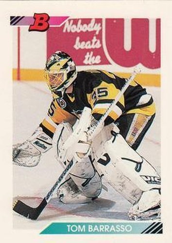 #250 Tom Barrasso - Pittsburgh Penguins - 1992-93 Bowman Hockey