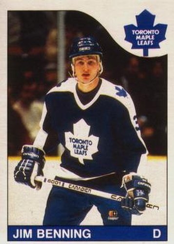#250 Jim Benning - Toronto Maple Leafs - 1985-86 O-Pee-Chee Hockey