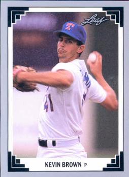 #250 Kevin Brown - Texas Rangers - 1991 Leaf Baseball
