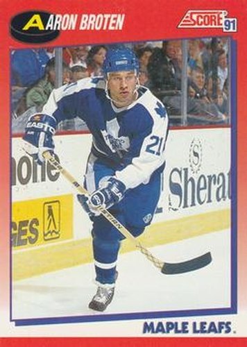 #250 Aaron Broten - Toronto Maple Leafs - 1991-92 Score Canadian Bilingual Hockey