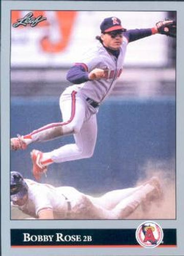 #250 Bobby Rose - California Angels - 1992 Leaf Baseball