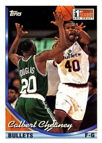 #250 Calbert Cheaney - Washington Bullets - 1993-94 Topps Basketball
