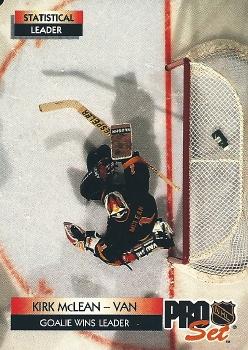 #250 Kirk McLean - Vancouver Canucks - 1992-93 Pro Set Hockey