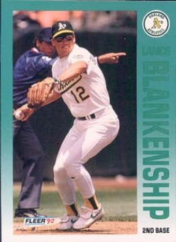 #250 Lance Blankenship - Oakland Athletics - 1992 Fleer Baseball