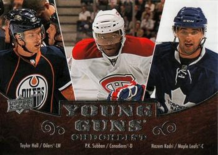 #250 Young Guns Checklist Taylor Hall / P.K. Subban / Nazem Kadri - Edmonton Oilers / Montreal Canadiens / Toronto Maple Leafs - 2010-11 Upper Deck Hockey