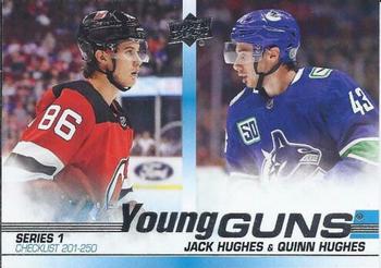 #250 Jack Hughes / Quinn Hughes - New Jersey Devils / Vancouver Canucks - 2019-20 Upper Deck Hockey