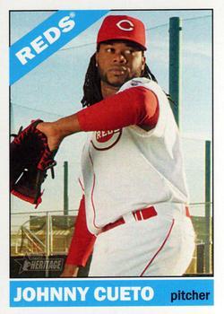 #250a Johnny Cueto - Cincinnati Reds - 2015 Topps Heritage Baseball