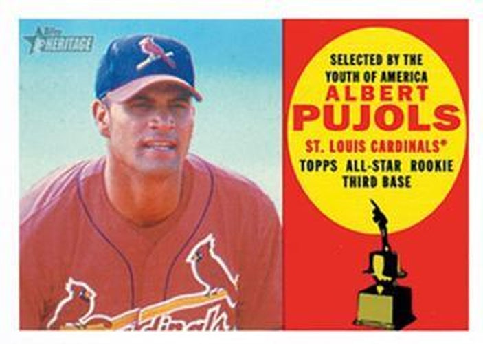 #250b Albert Pujols - St. Louis Cardinals - 2009 Topps Heritage Baseball