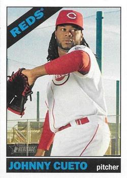 #250b Johnny Cueto - Cincinnati Reds - 2015 Topps Heritage Baseball