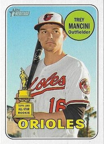 #250b Trey Mancini - Baltimore Orioles - 2018 Topps Heritage Baseball