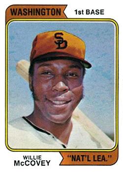 #250b Willie McCovey - San Diego Padres - 1974 Topps Baseball
