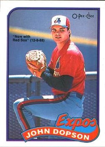 #251 John Dopson - Boston Red Sox - 1989 O-Pee-Chee Baseball
