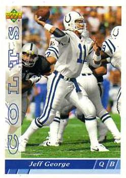 #251 Jeff George - Indianapolis Colts - 1993 Upper Deck Football