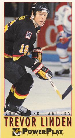 #251 Trevor Linden - Vancouver Canucks - 1993-94 Fleer PowerPlay Hockey