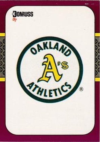 #251 A's Logo/Checklist - Oakland Athletics - 1987 Donruss Opening Day Baseball