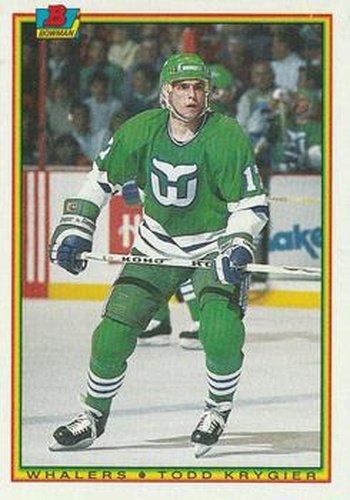 #251 Todd Krygier - Hartford Whalers - 1990-91 Bowman Hockey