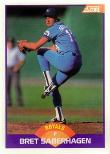 #251 Bret Saberhagen - Kansas City Royals - 1989 Score Baseball