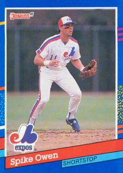 #251 Spike Owen - Montreal Expos - 1991 Donruss Baseball