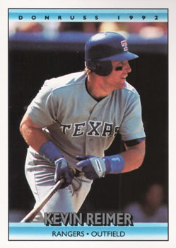 #251 Kevin Reimer - Texas Rangers - 1992 Donruss Baseball