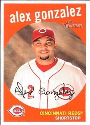 #251 Alex Gonzalez - Cincinnati Reds - 2008 Topps Heritage Baseball