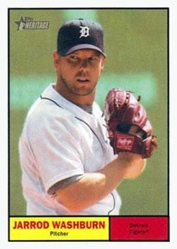 #251 Jarrod Washburn - Detroit Tigers - 2010 Topps Heritage Baseball