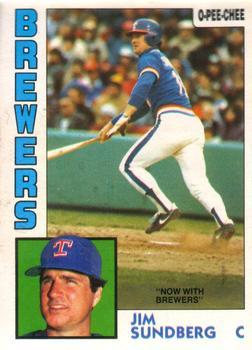 #251 Jim Sundberg - Milwaukee Brewers - 1984 O-Pee-Chee Baseball