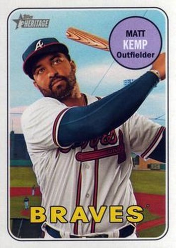 #251 Matt Kemp - Atlanta Braves - 2018 Topps Heritage Baseball