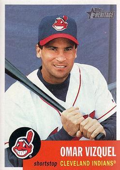 #251 Omar Vizquel - Cleveland Indians - 2002 Topps Heritage Baseball