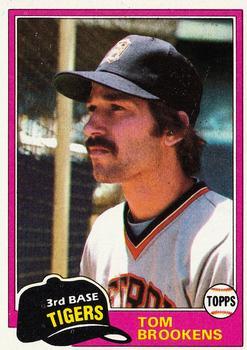 #251 Tom Brookens - Detroit Tigers - 1981 Topps Baseball