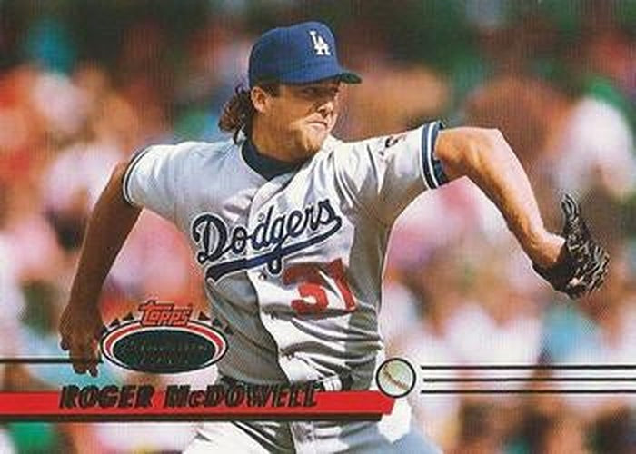 #251 Roger McDowell - Los Angeles Dodgers - 1993 Stadium Club Baseball