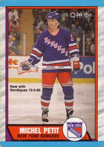 #251 Michel Petit - New York Rangers - 1989-90 O-Pee-Chee Hockey