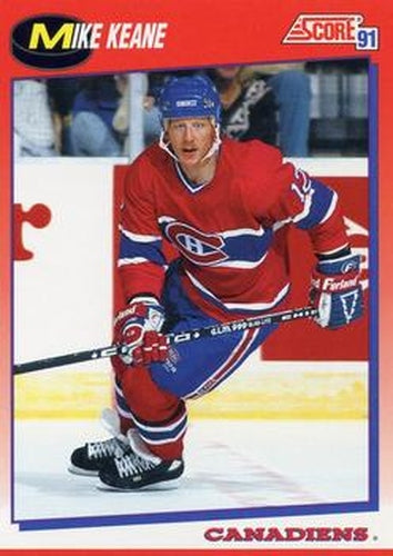 #251 Mike Keane - Montreal Canadiens - 1991-92 Score Canadian Bilingual Hockey