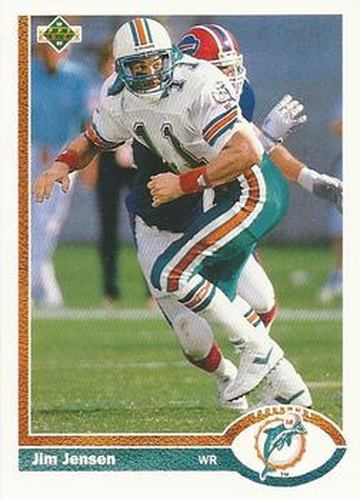#251 Jim Jensen - Miami Dolphins - 1991 Upper Deck Football