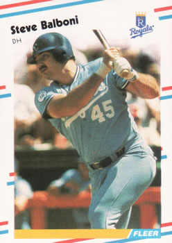 #251 Steve Balboni - Kansas City Royals - 1988 Fleer Baseball