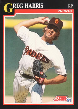 #251 Greg Harris - San Diego Padres - 1991 Score Baseball