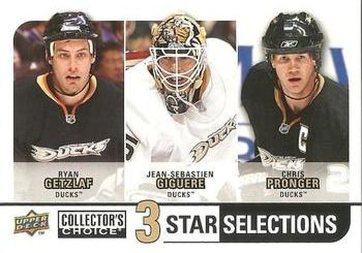 #251 Chris Pronger / Jean-Sebastien Giguere / Ryan Getzlaf - Anaheim Ducks - 2008-09 Collector's Choice Hockey