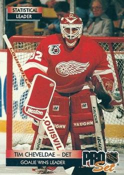 #251 Tim Cheveldae - Detroit Red Wings - 1992-93 Pro Set Hockey