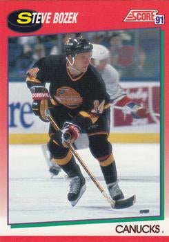 #252 Steve Bozek - Vancouver Canucks - 1991-92 Score Canadian Hockey