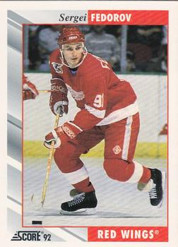 #252 Sergei Fedorov - Detroit Red Wings - 1992-93 Score USA Hockey