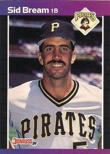 252 Sid Bream - Pittsburgh Pirates - 1989 Donruss Baseball – Isolated Cards